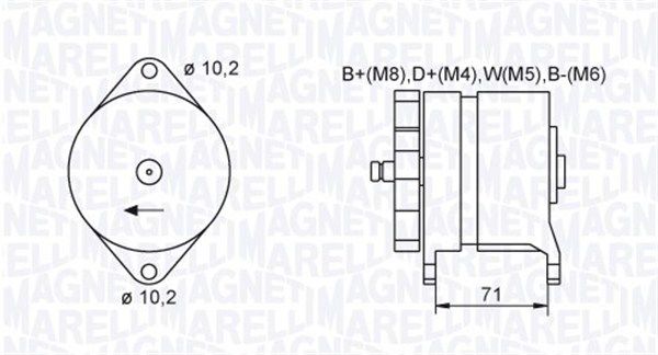 MAGNETI MARELLI Laturi 063731438010